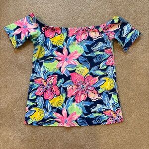 Lilly Pulitzer Floral Off-Shoulder Top